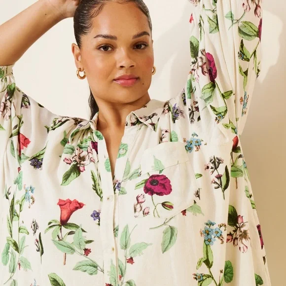 Maeve Anthropologie Floral Tie-Waist Maxi XS
